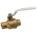 Ball Valve - Lead-Free* Brass, Two-Piece, Full Port, C x C, with Drain